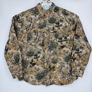 GameGuard Shirt Mens Large Cactus Camouflage Fishing Long Sleeve Outdoor